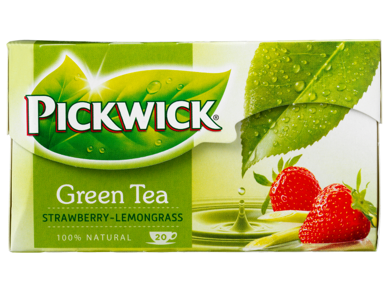 Pickwick Grøn Te Jordbær og Citrongræs